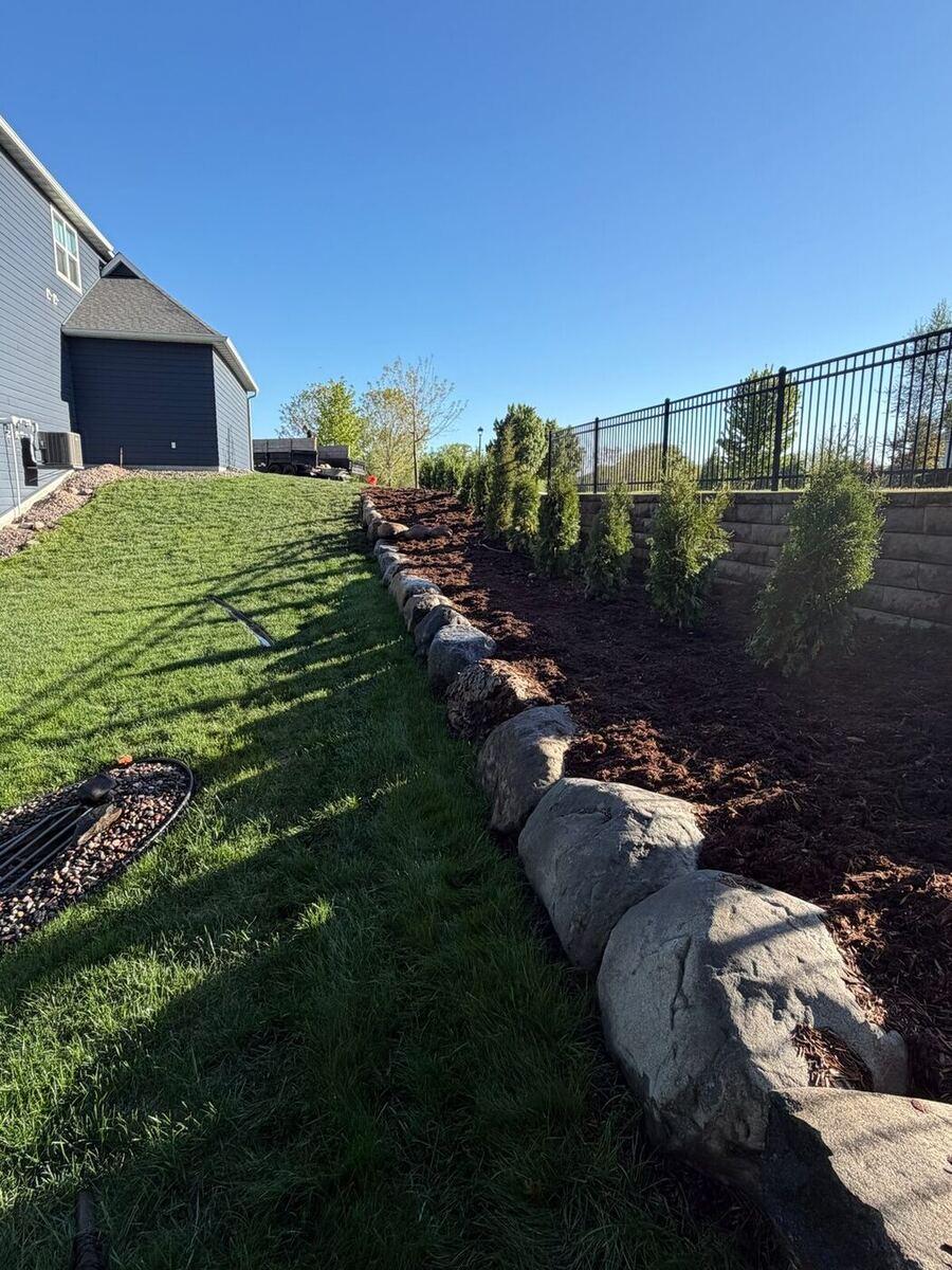 Boulder Retaining Wall