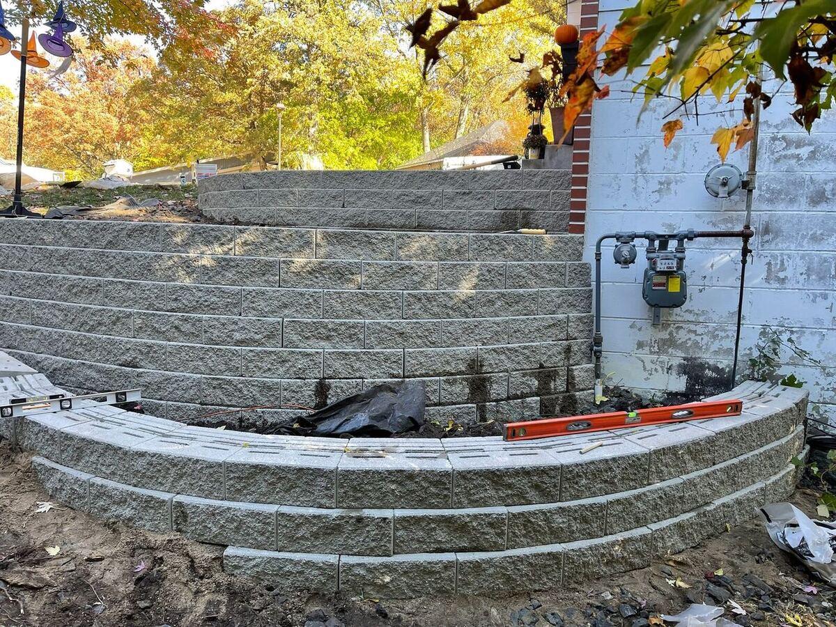 Curved Block Retaining Wall