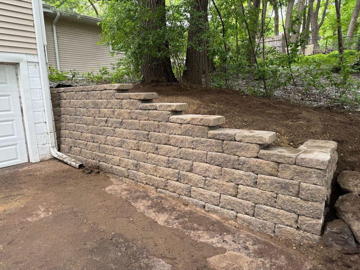 Retaining Wall with Steps