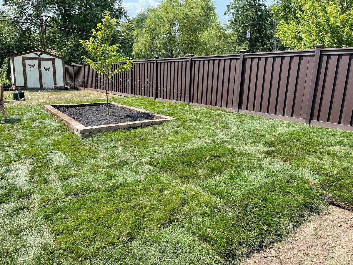 Sod Lawn & Raised Bed